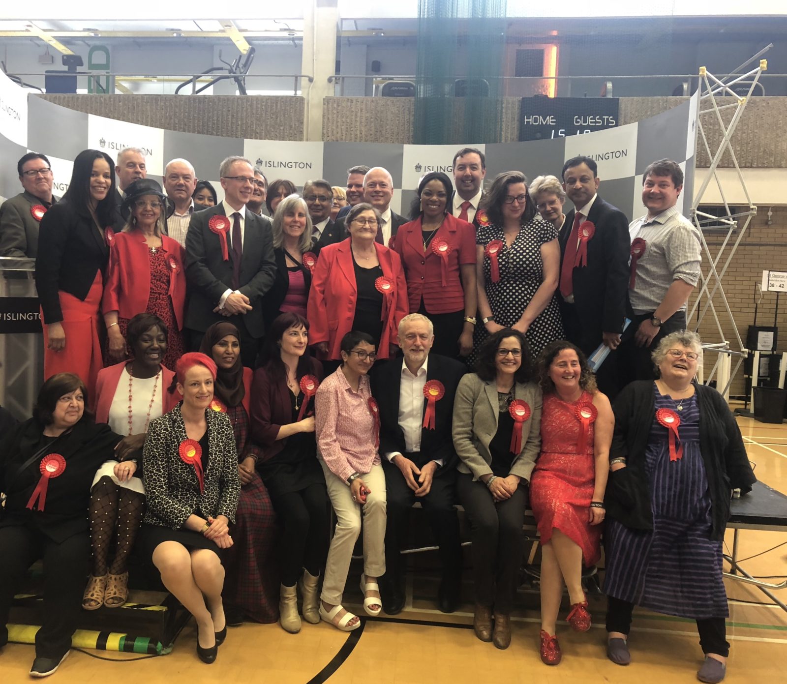 Elected councillors in Islington North 2018, with Jeremy Corbyn MP